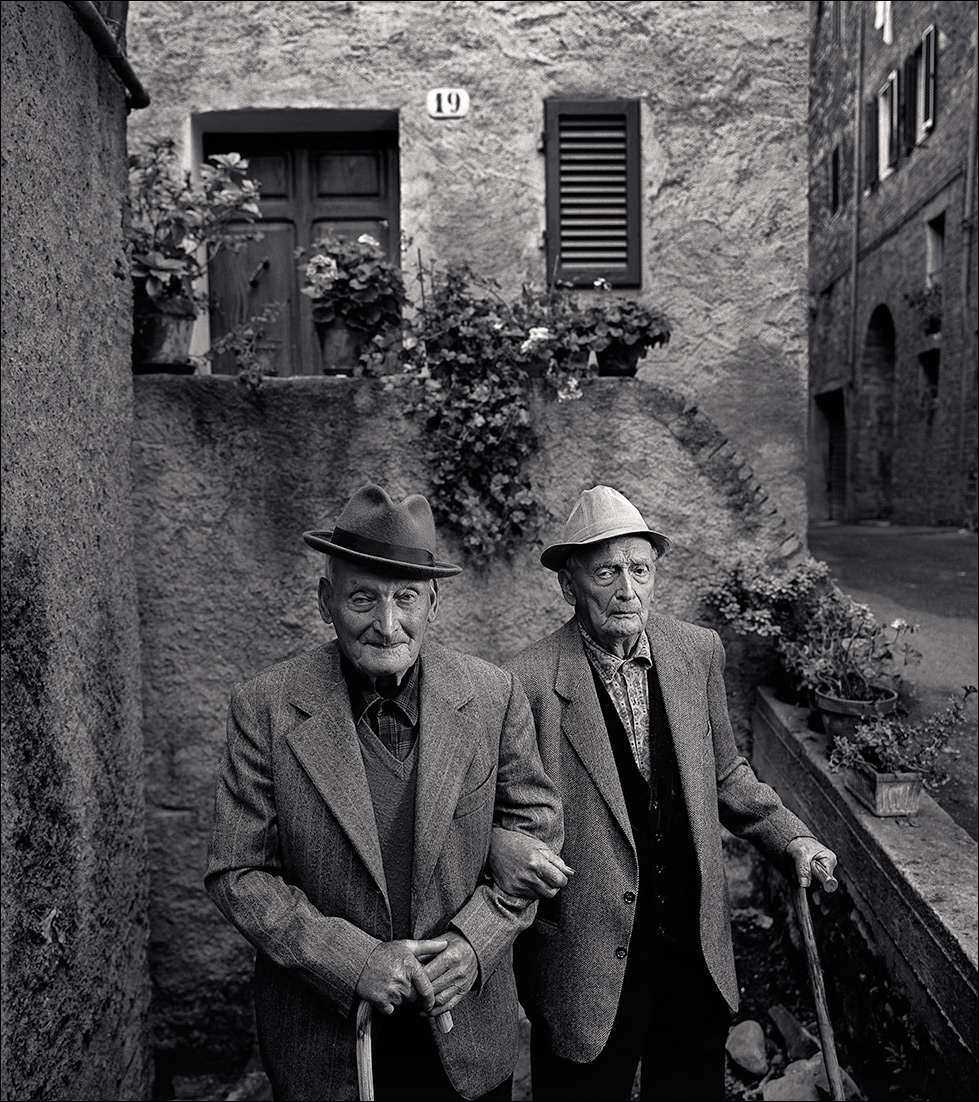 Nonagenarian brothers, italy, postrait